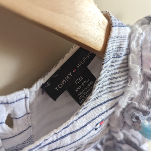 Baby Tommy Hilfiger striped ruffle tassel dress, 12 months - Picture 3 of 4